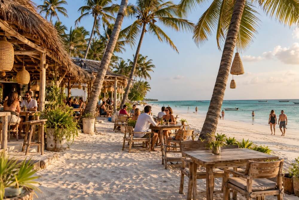 Restauracje i bary przy plaży w Paje