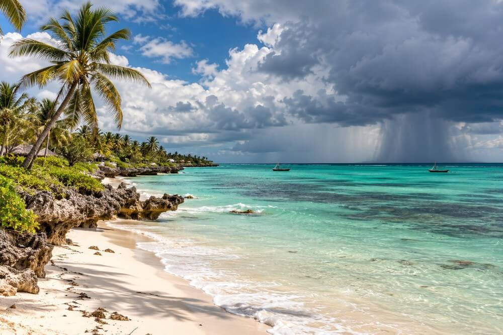 Pogoda na Zanzibarze w grudniu podczas krótkich deszczów Vuli