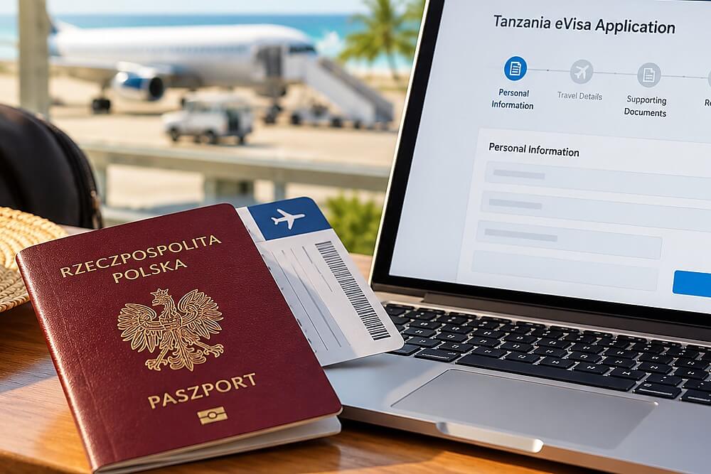 Paszport i bilet powrotny przed podróżą na Zanzibar