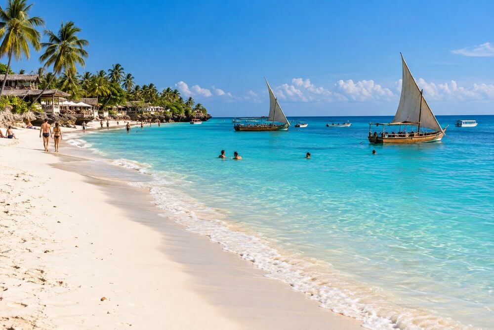 Plaża w Nungwi na północy Zanzibaru